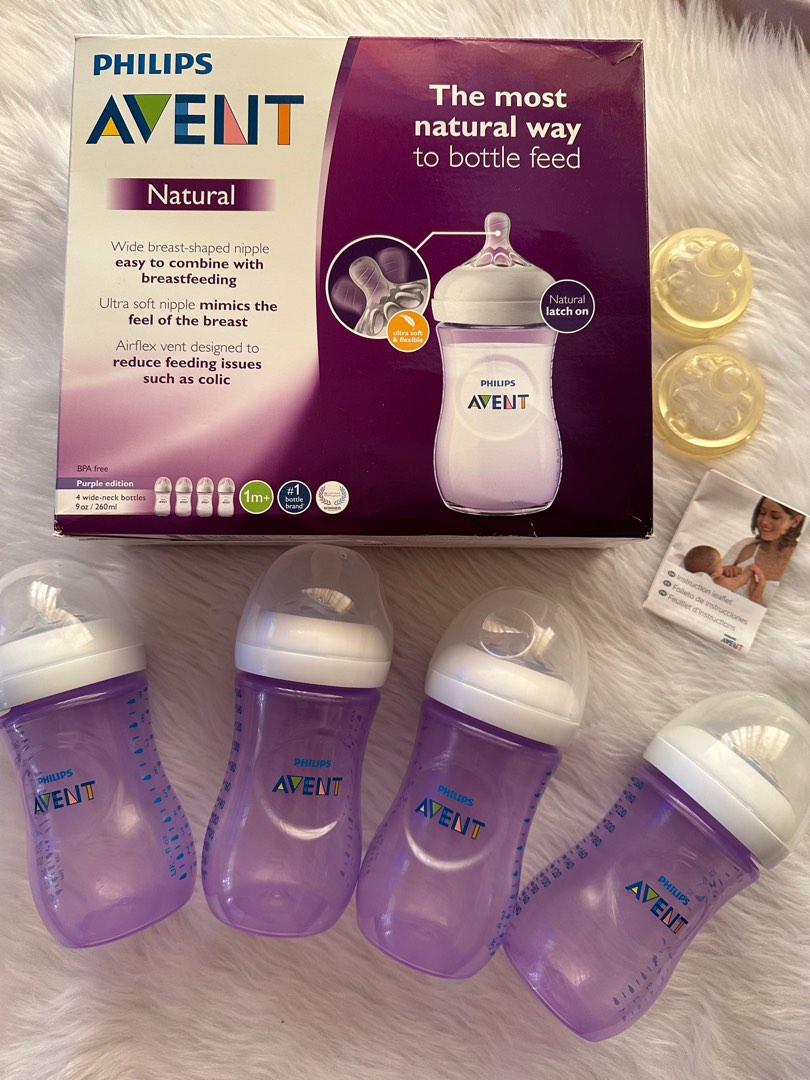 Authentic AVENT 9 oz bottles (PURPLE) on Carousell
