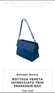 Authentic Bottega veneta intreciatto  snakeskin bag