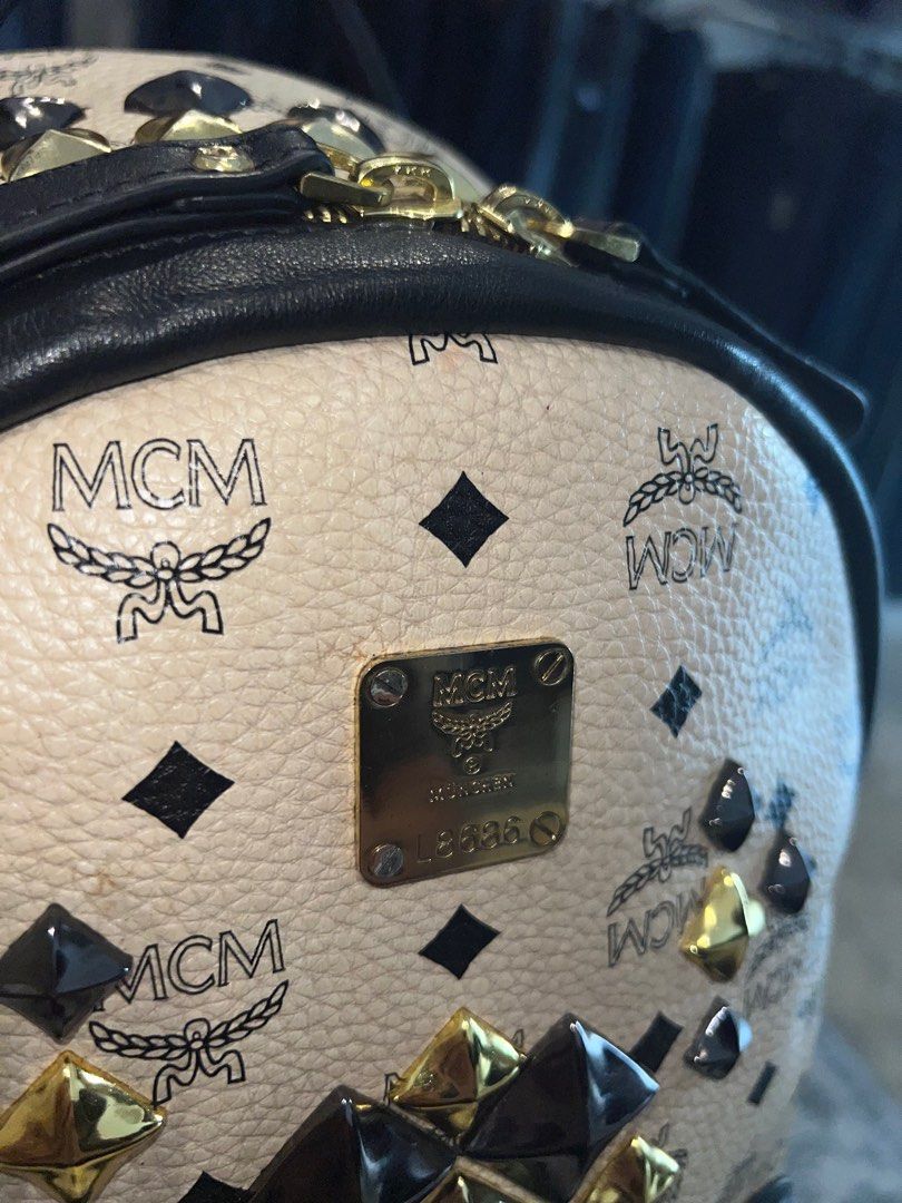 Mcm backpack top authentic check