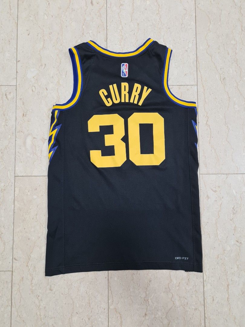 Men's Nike Stephen Curry White Golden State Warriors Authentic Badge Swoosh  Back 6 Jersey - Association Edition