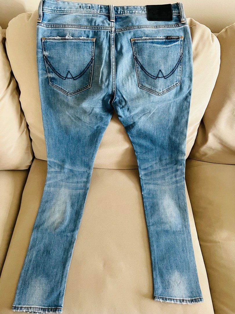 Authentic Men superdry Men's Fashion, Jeans on Carousell