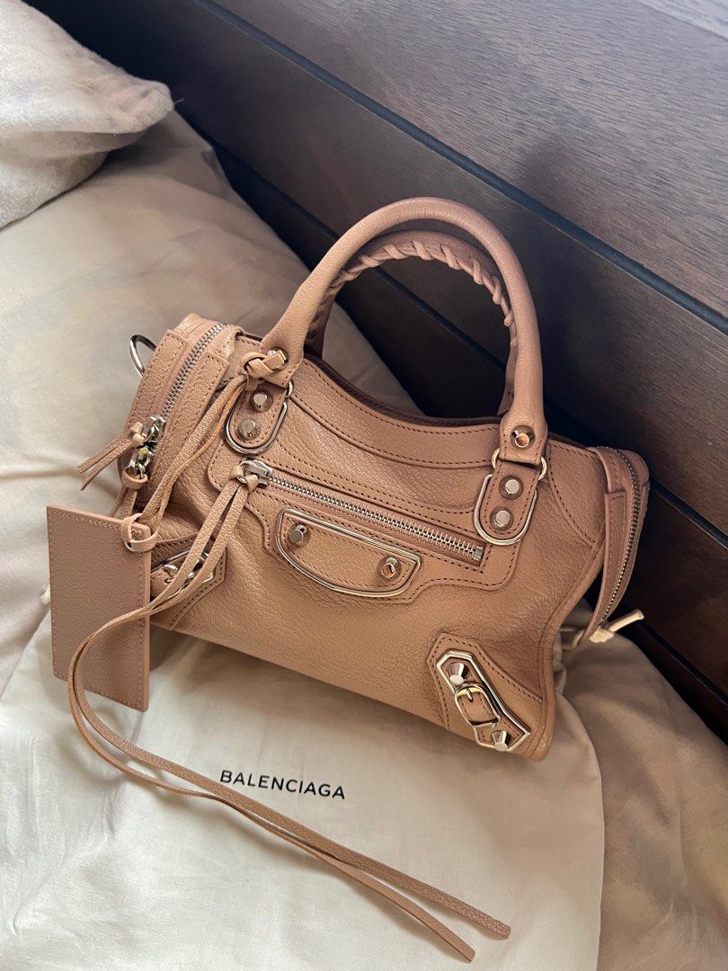 Balenciaga city sales mini beige