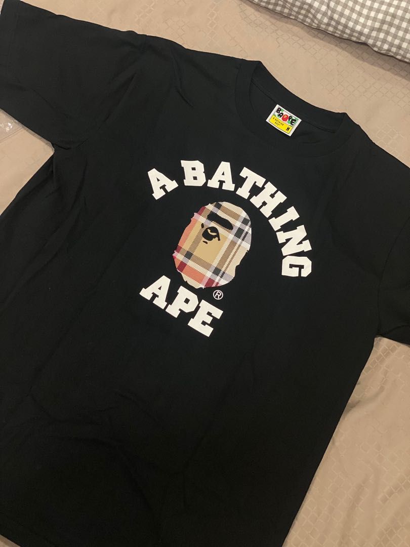 Bape X Burberry T-Shirt 2019, Men'S Fashion, Tops & Sets, Tshirts & Polo  Shirts On Carousell