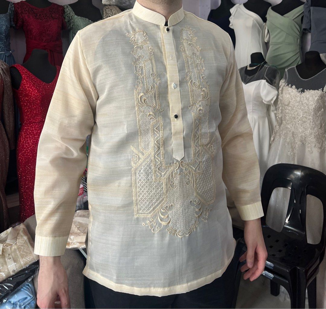Barong Tagalog Large, Men's Fashion, Tops & Sets, Sets & Coordinates on
