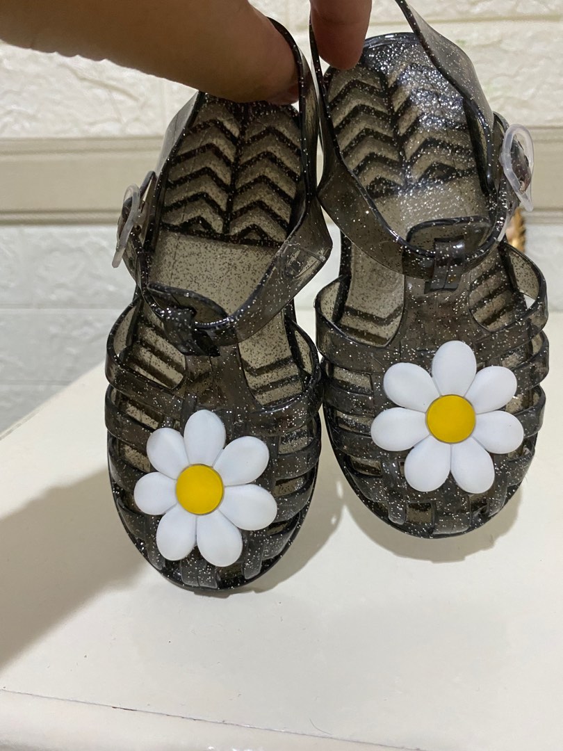 jellypop black sandals