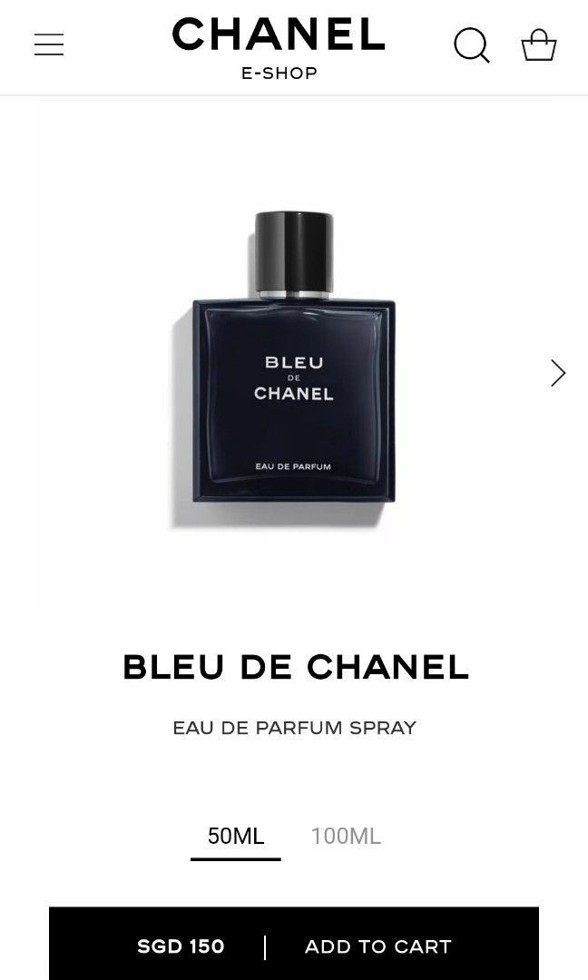 Bleu De Chanel Paris 50ml, Beauty & Personal Care, Fragrance