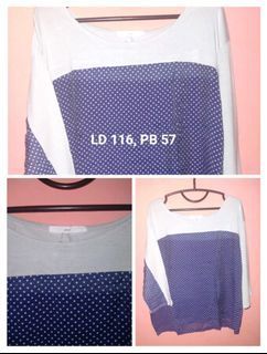 Blouse Sifon Polkadot mix Kaos