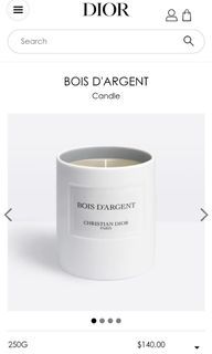 [BRAND NEW IN BOX] DIOR BOIS D'ARGENT CANDLE 250g