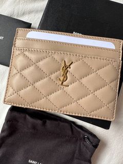 Authentic YSL Card Holder Gold Hardware ❤️, Luxury, Bags & Wallets on  Carousell