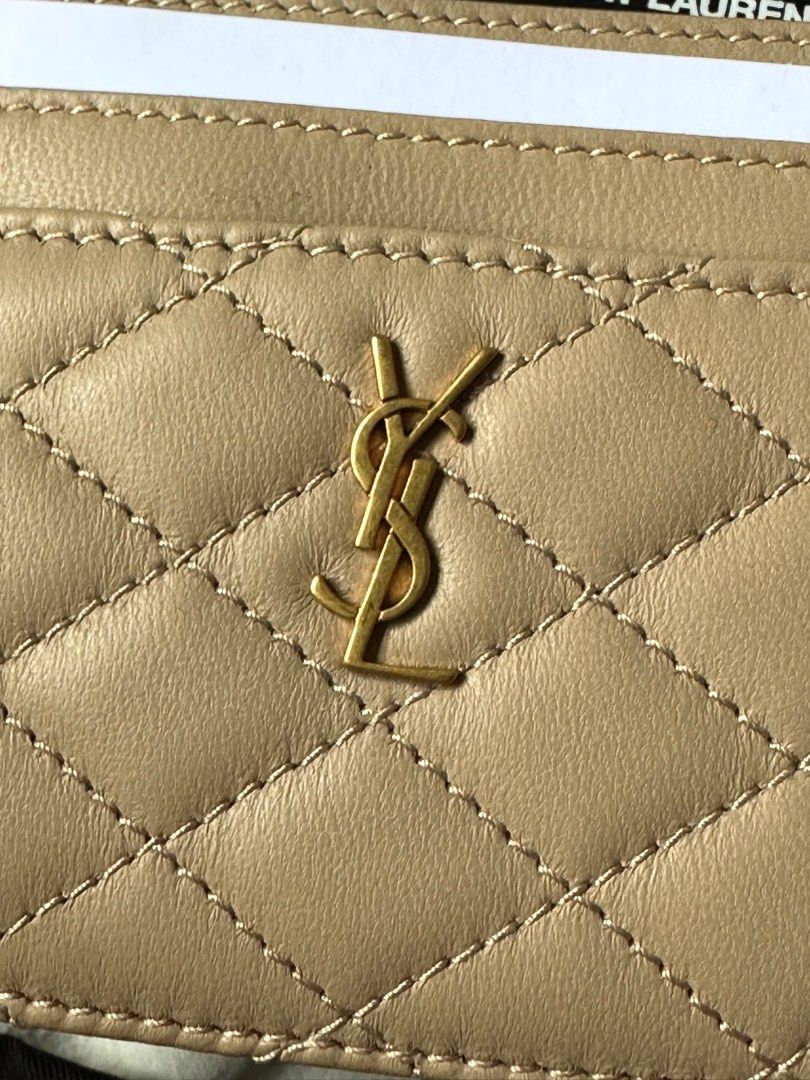 Brand New YSL Gaby Card Holder in Quilted Lambskin, Women's Fashion, Bags &  Wallets, Purses & Pouches on Carousell