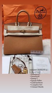 Hermes Birkin 25 Nata, 名牌, 手袋及銀包- Carousell