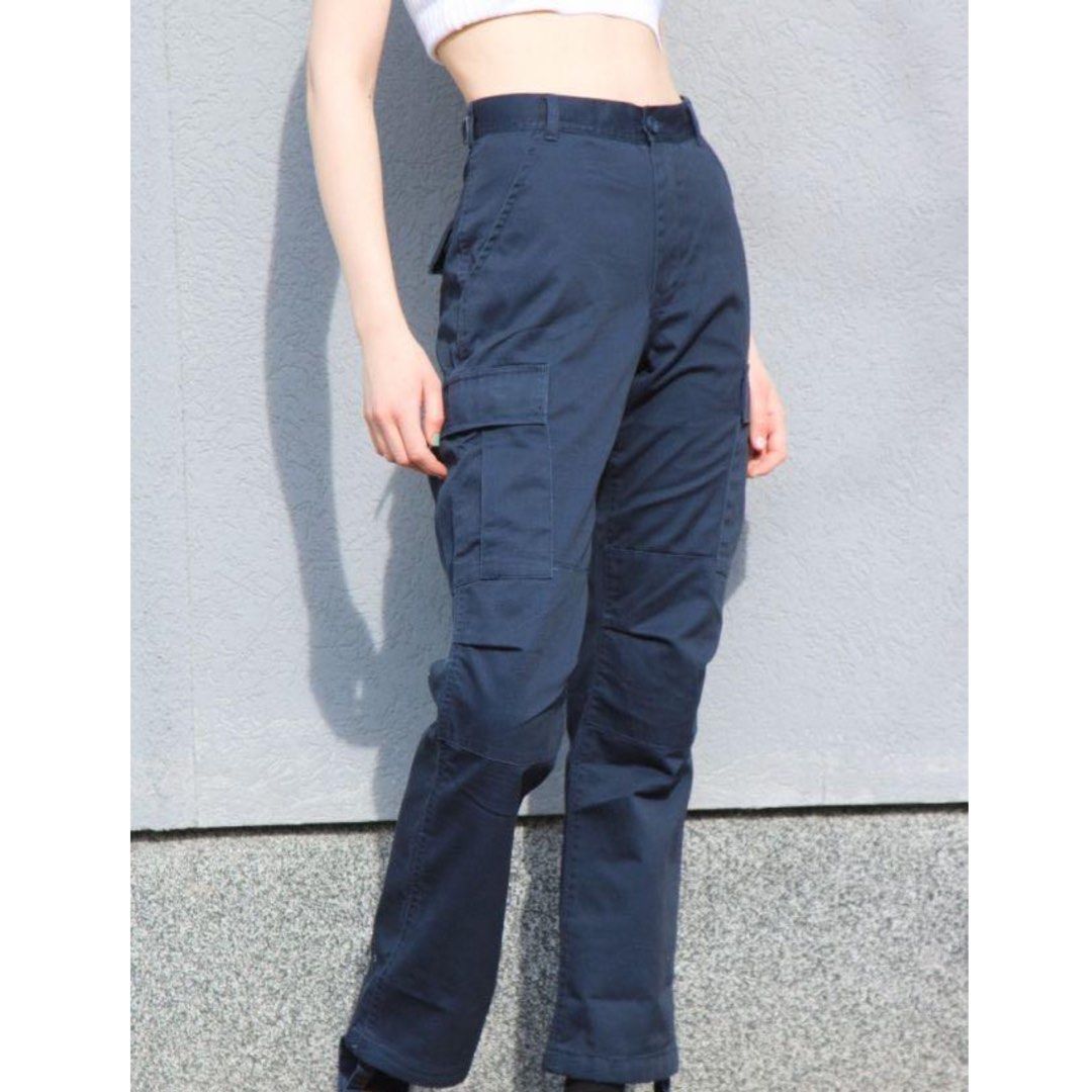 Brandy Melville Piper Worker Pants In Dark Blue