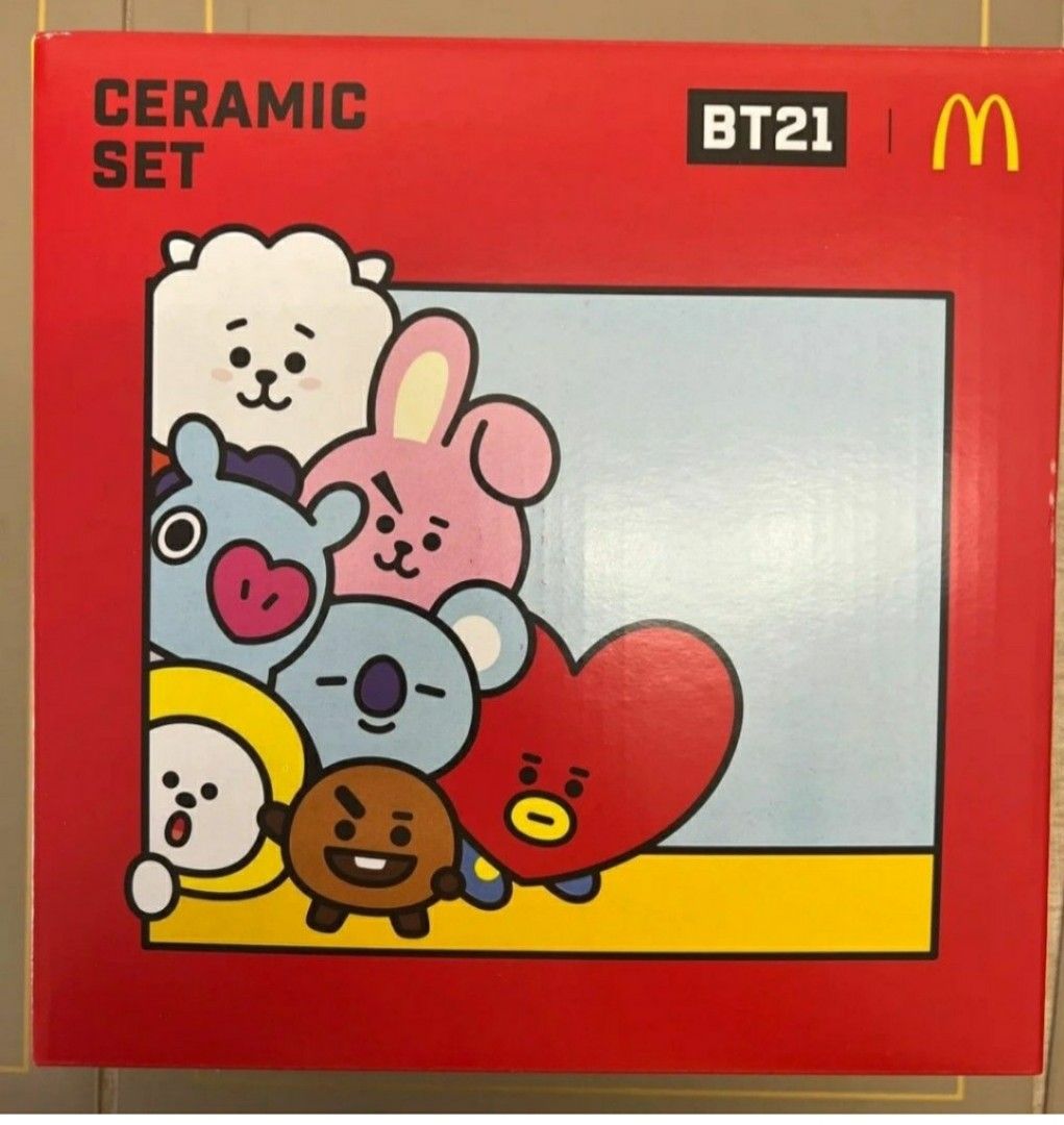 BT21 Mcd Ceramic Set, Furniture & Home Living, Kitchenware & Tableware