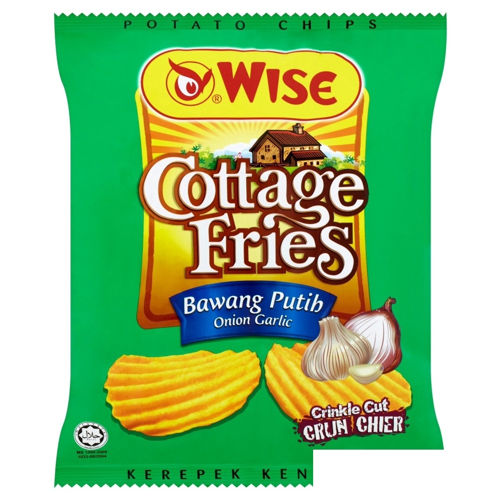 [Bundle of 9] Wise Potato Chips, Onion Garlic and Tomato (2 Flavors