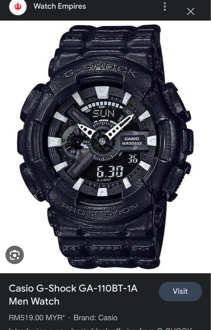 Casio G Shock GA 110BT Men s Fashion Watches Accessories