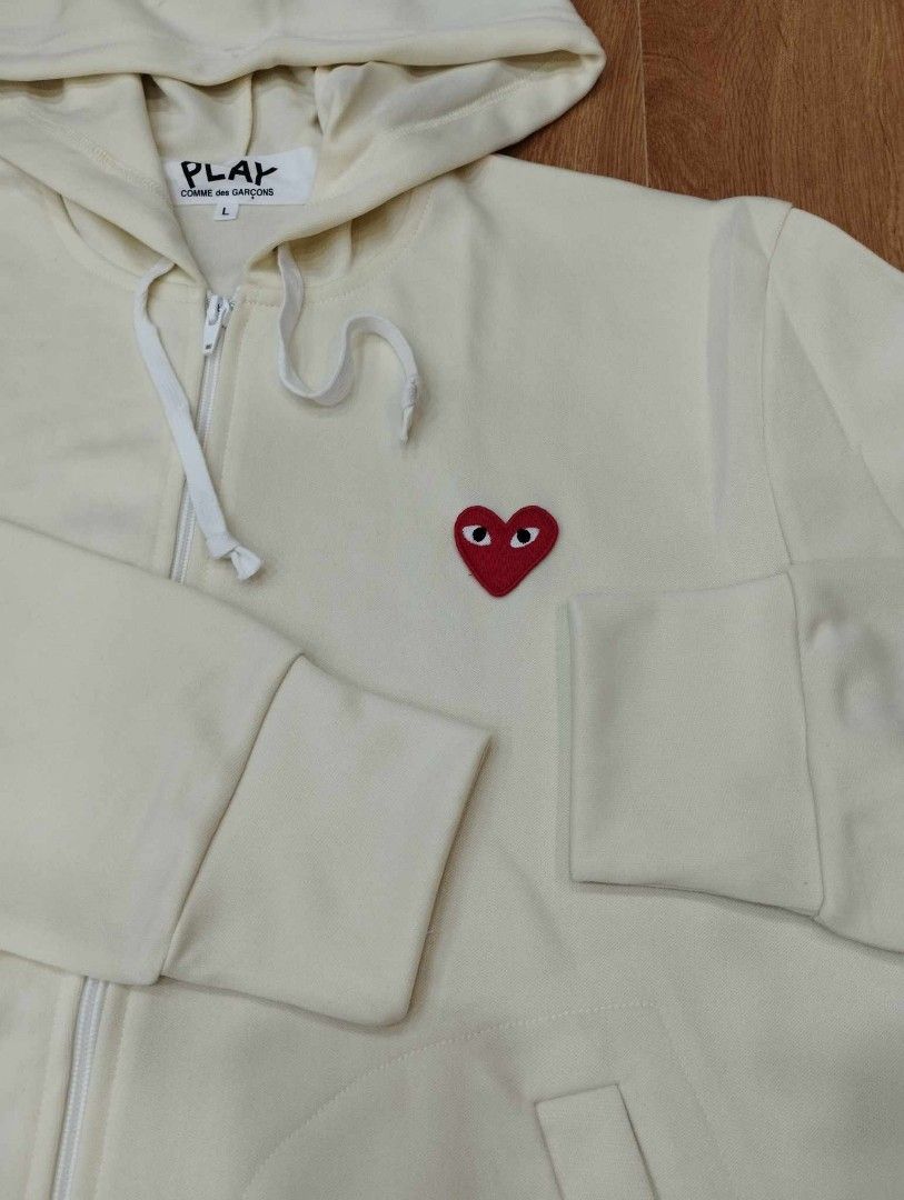 Cdg top cream hoodie