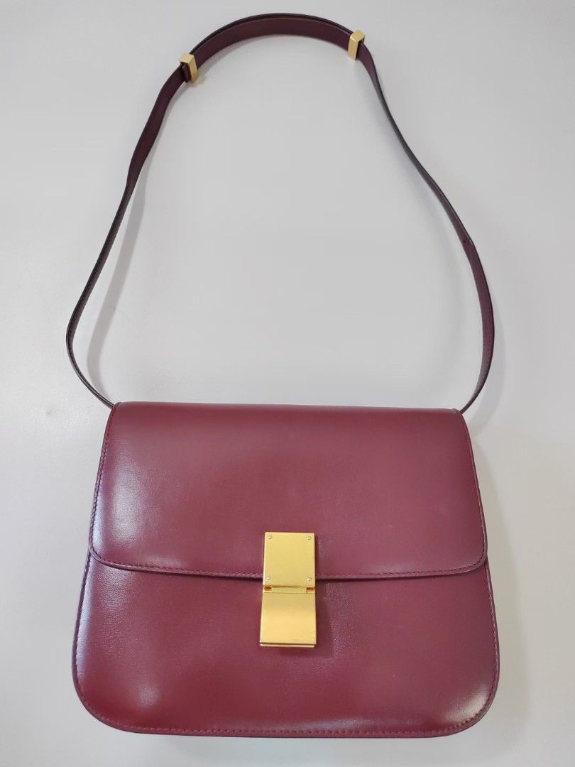 Celine box teen red bean curd bag 23 20 M145