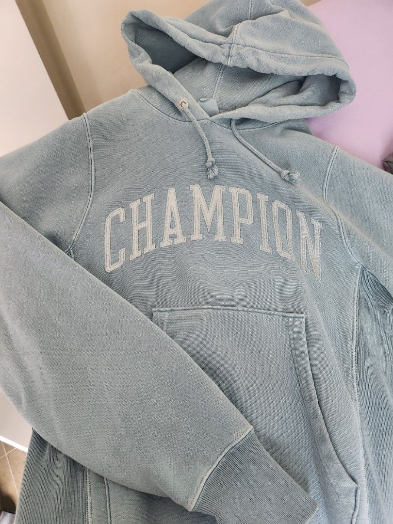 Men's champion new arrivals teal hoodie