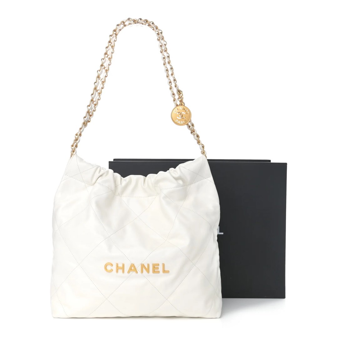 Chanel Light Yellow Quilted Calfskin Mini 22 Hobo Bag Gold Hardware, 2023  Available For Immediate Sale At Sotheby's