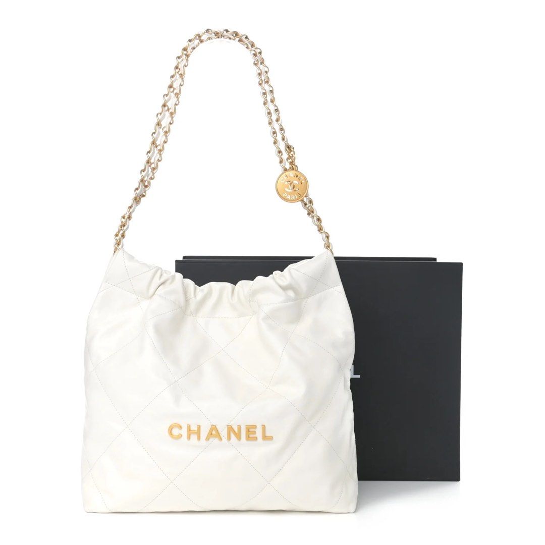 Chanel 22 White Small