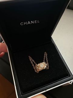 Chanel coco crush 米色金鑲鑽項鍊