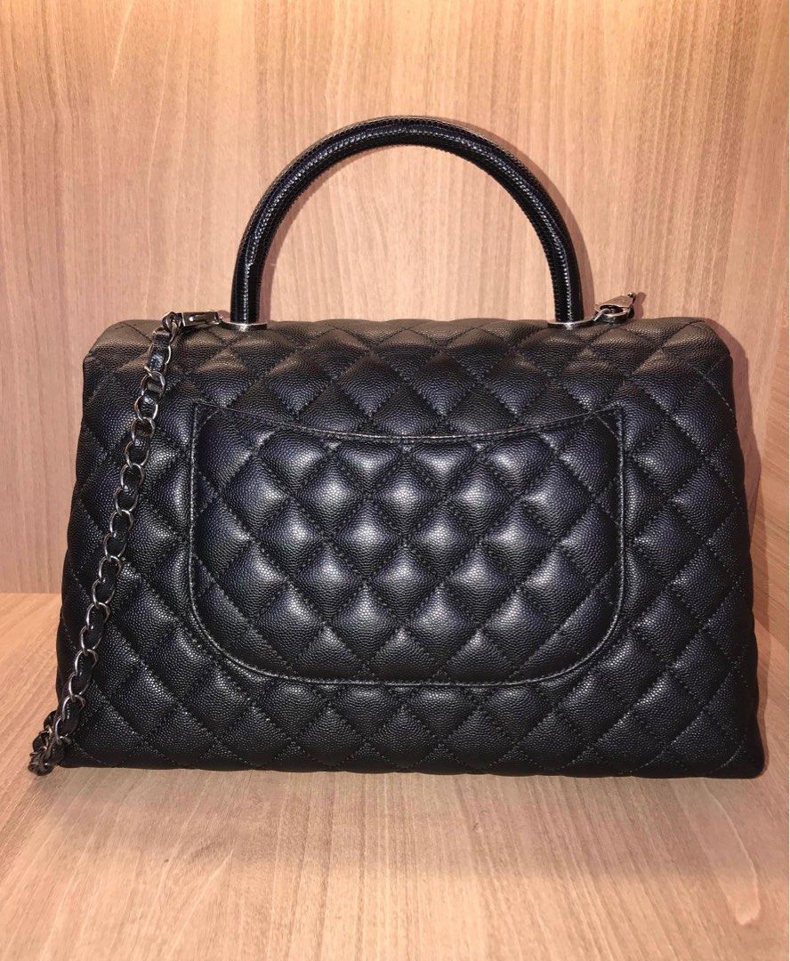 Chanel Coco handle black caviar fullset, Luxury, Bags & Wallets on