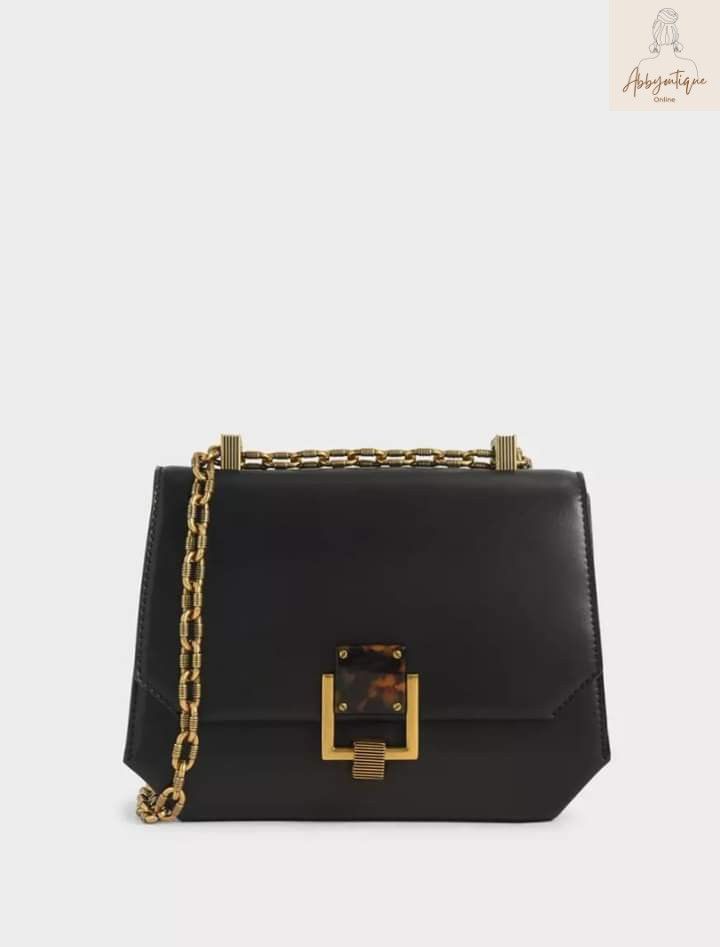 Charles Keith Chain Handle Geometric Crossbody Bag Women s Fashion Bags Wallets Shoulder Bags on Carousell