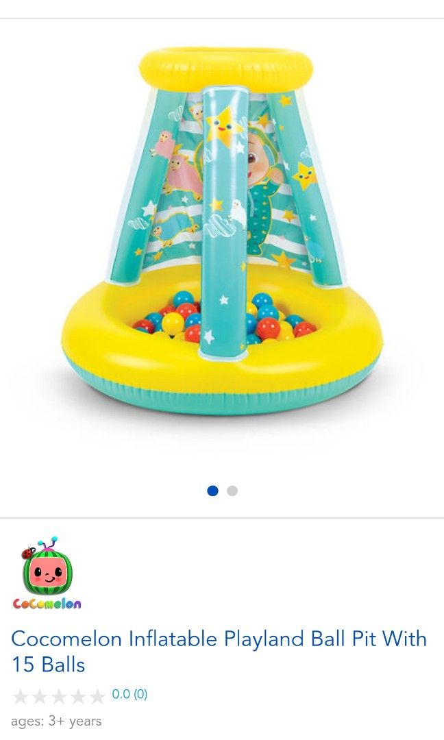 Inflatable Playland Ball Pit With 15 Balls, Babies & Kids