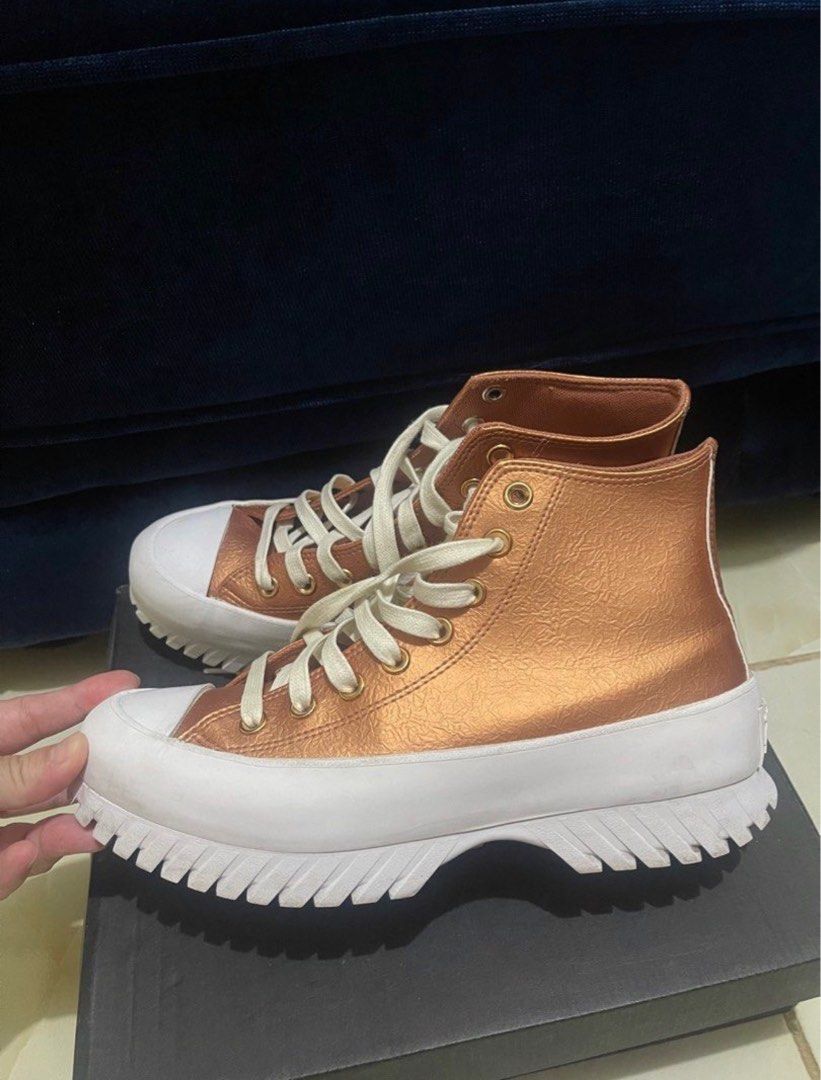 Converse CTAS LUGGED 2.0 HI Unisex Sneakers Copper Terra Blush White Authentic Store Kota Kasablanka