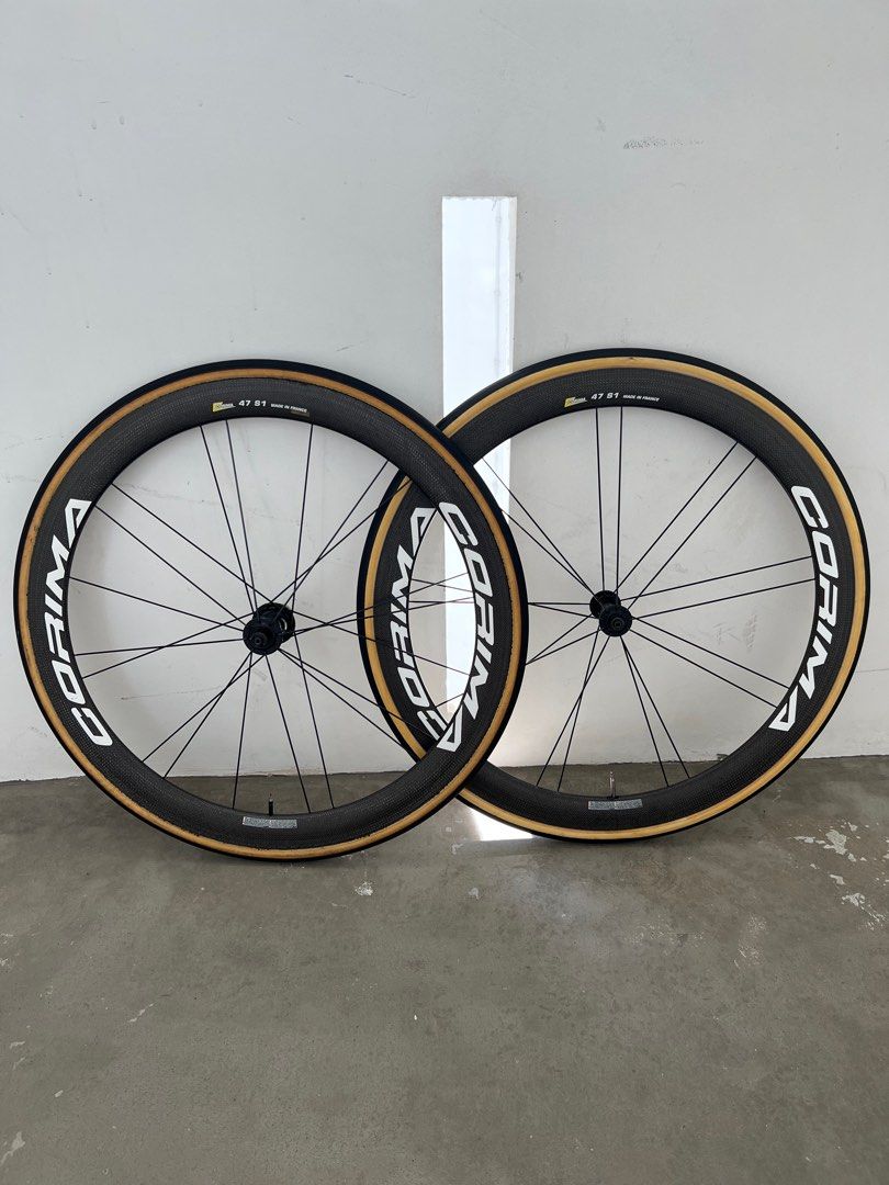 Corima 47Mm Carbon Wheelset rim brake wheels for road bike, Sports ...
