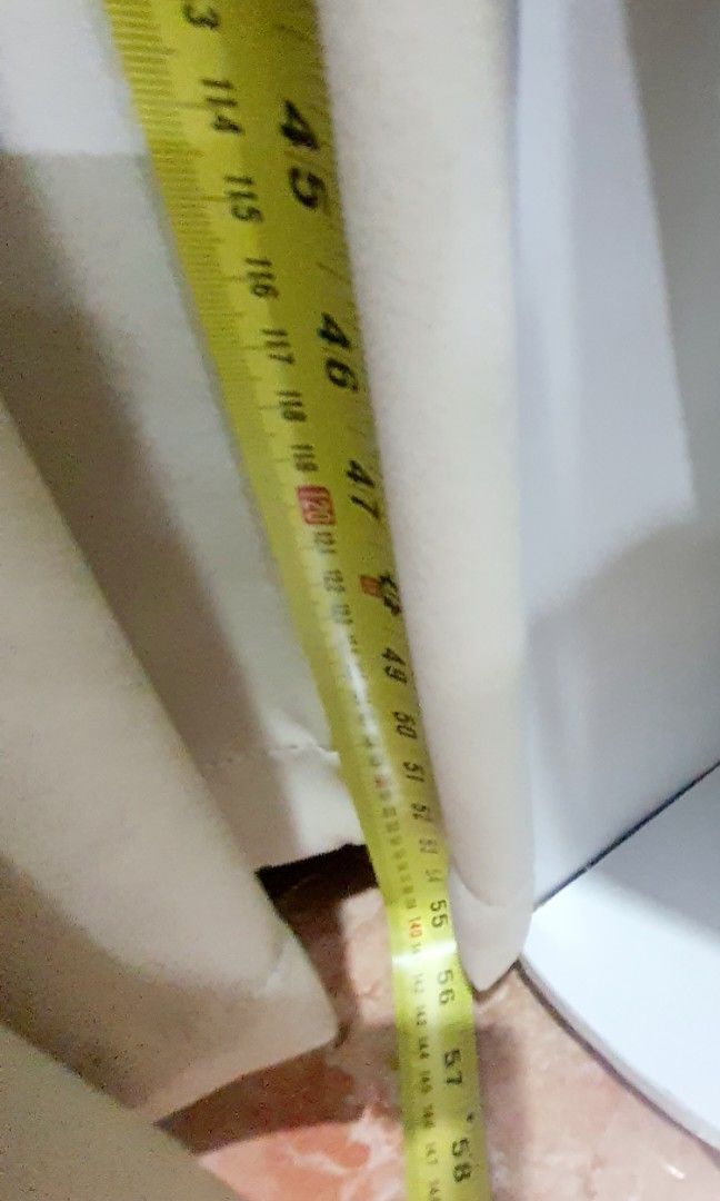 Corner shelf floor standing (Category: Shelves, Cabinets & Racks) located in Quezon City. Submitted by jenserr (Listing ID 1233553529, Image 3). Description: White floor standing corner shelf. Height: 55inches Arc : 20.5inches Location: Brgy Holy Spirit QC.