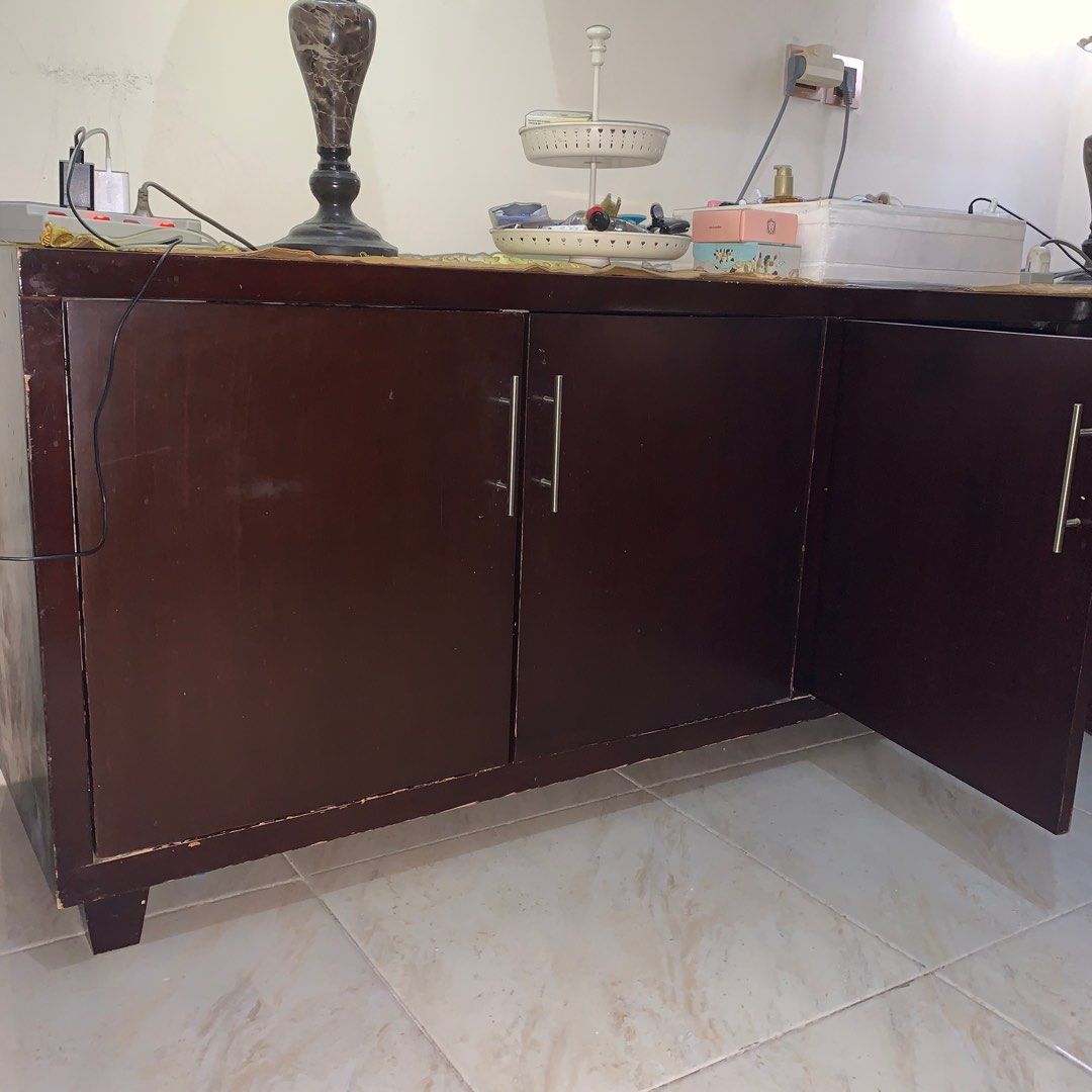 credenza lemari kayu tv on Carousell