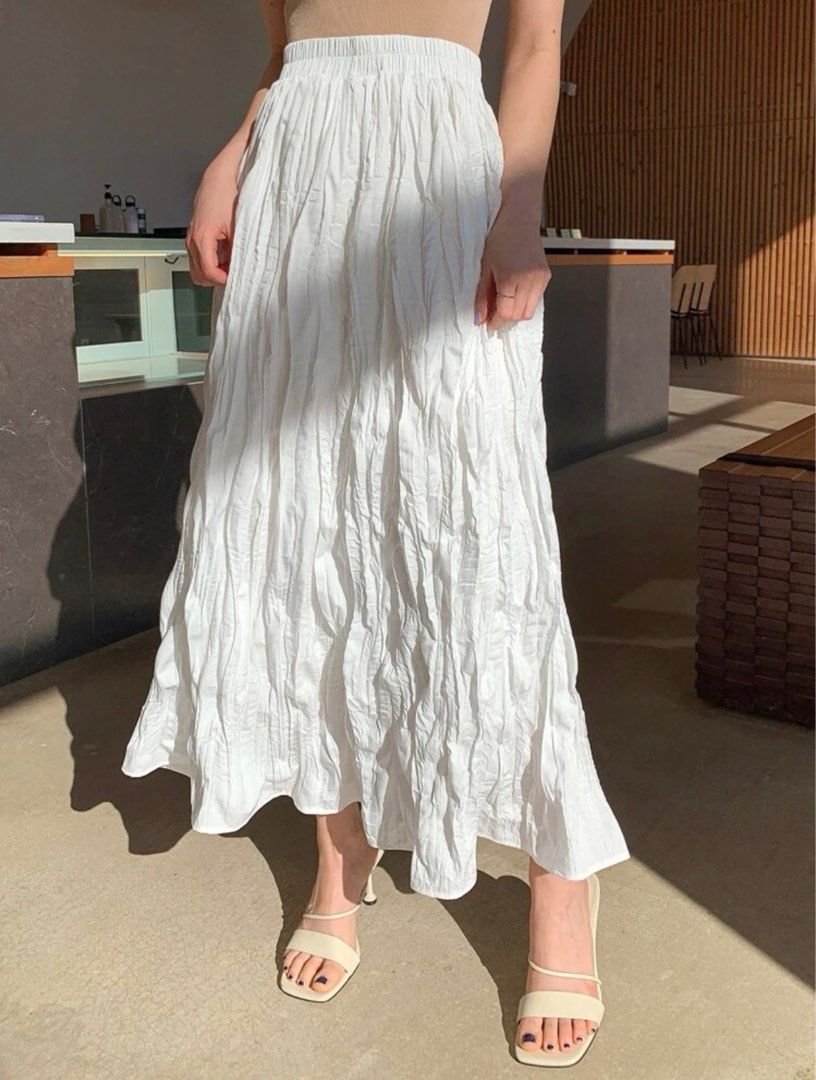 Elastic waist flare skirt clearance