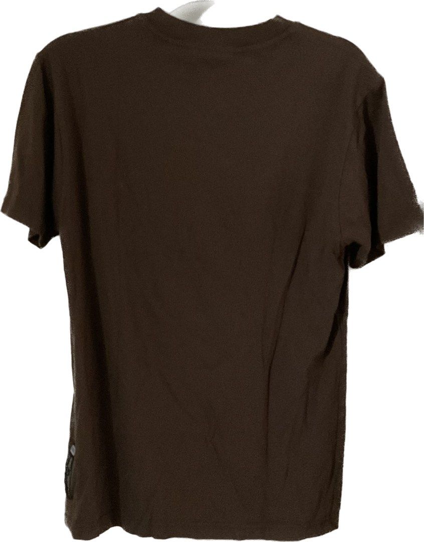 DBTK Cerberus Tee Brown (Category: Tshirts & Polo Shirts ) located in Manila. Submitted by polyvex (Listing ID 1233553080, Image 2). Description: DBTK Cerberus Tee Color: Brown Size: Small Dimensions: 28” Length (Body) 18” Width (Chest) Issue: small holes in upper left area due to laundry .