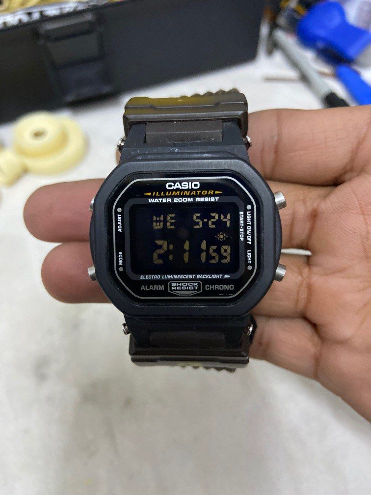 CASIO G-SHOCK DW-056 GOLD DFバンド樹脂ウレタンバンド - 腕時計