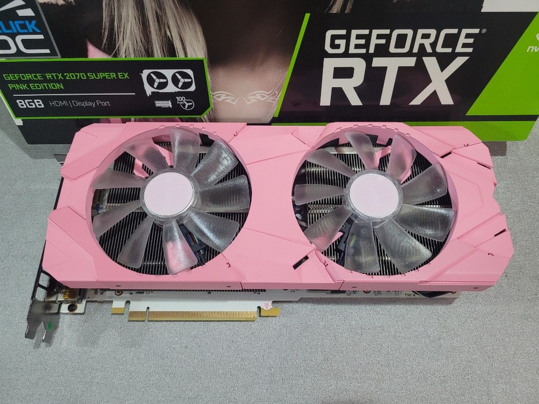 GALAX GeForce RTX 2070 Super EX 1 Click OC 8GB Pink Edition Graphics Card