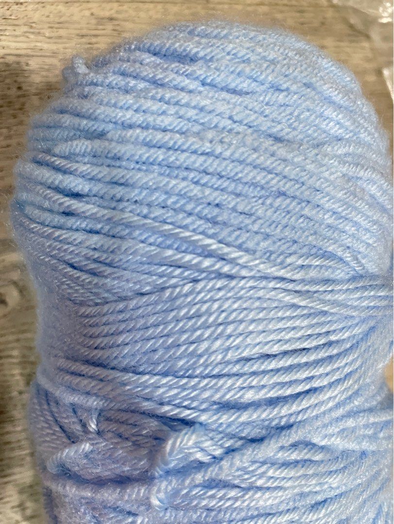 Giant baby blue yarn, Hobbies & Toys, Stationery & Craft, Handmade