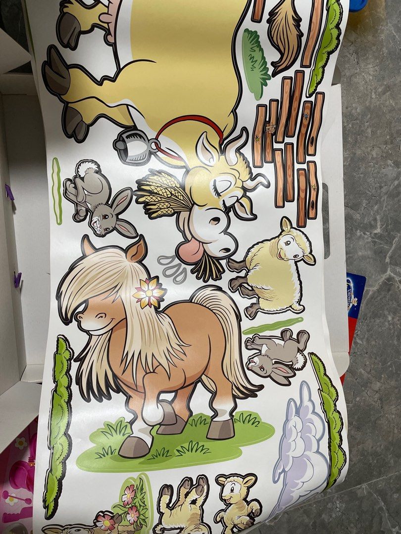 Giant bedroom farm stickers for kids (mural), Babies & Kids, Baby ...