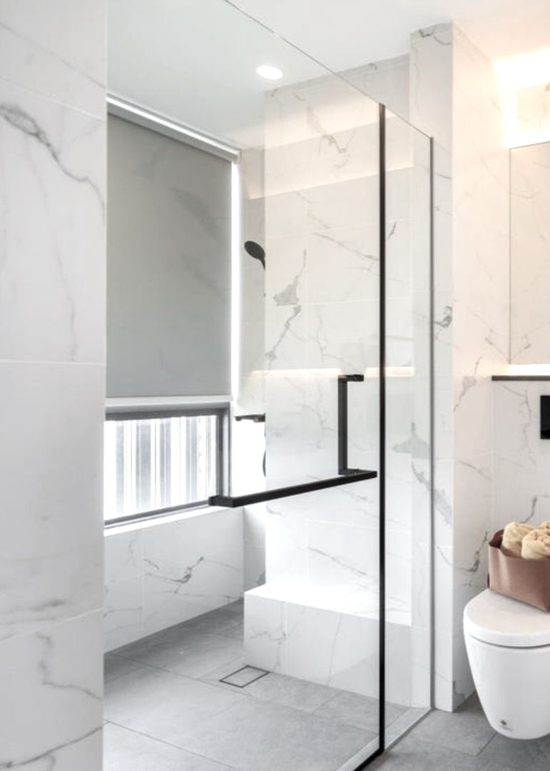 Shower Screen | Tempered Glass | Black Frame Shower Door | Toilet Glass ...