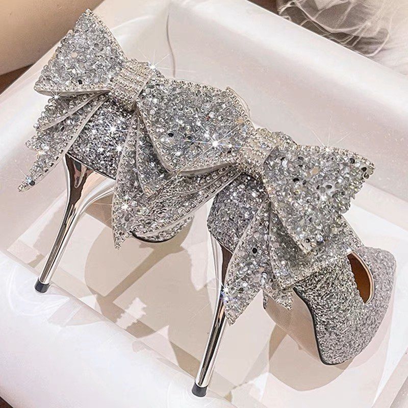 Glitter heels best sale