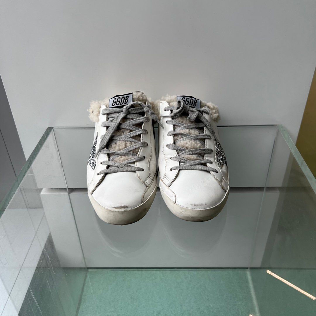 Golden Goose Shearling Superstar Slip On White Women s Fashion