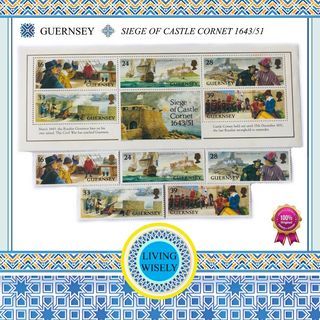 Guernsey The Siege of Castle Cornet 1643/51 Stamp Sheet and Stamps