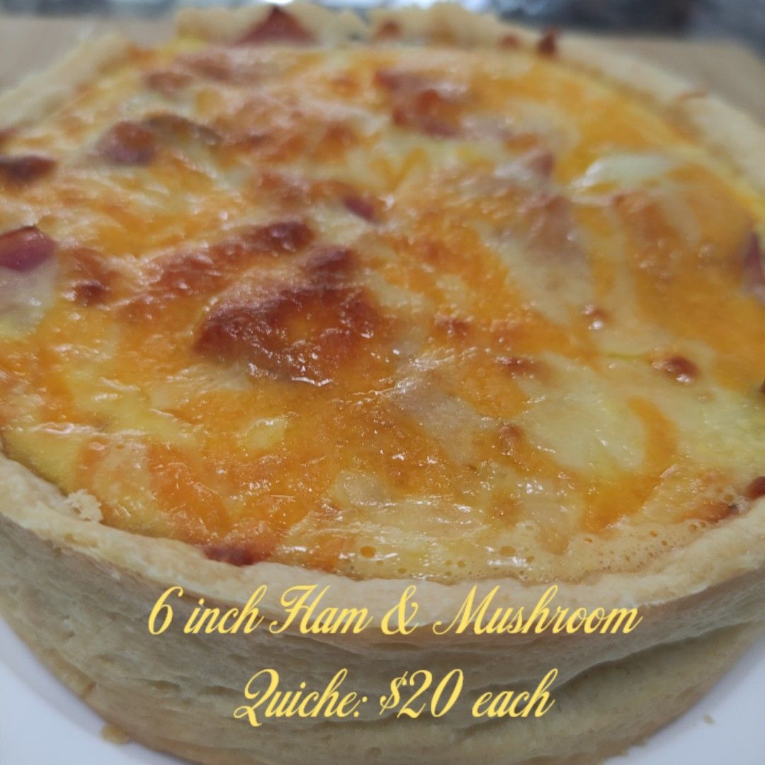 Ham and Mushroom Quiche, Food & Drinks, Homemade Bakes on Carousell