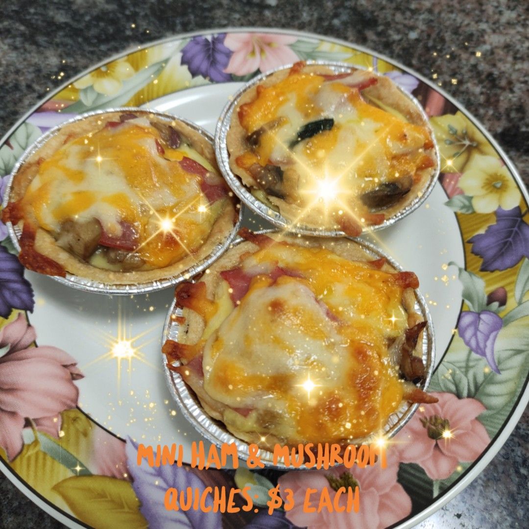 Ham and Mushroom Quiche, Food & Drinks, Homemade Bakes on Carousell
