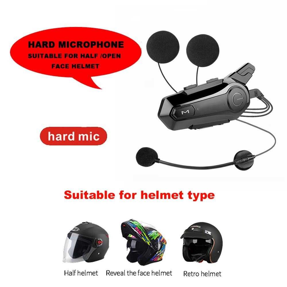Headset Helm Bluetooth Koneksi 2 Arah Hard Mic Model Waterproof