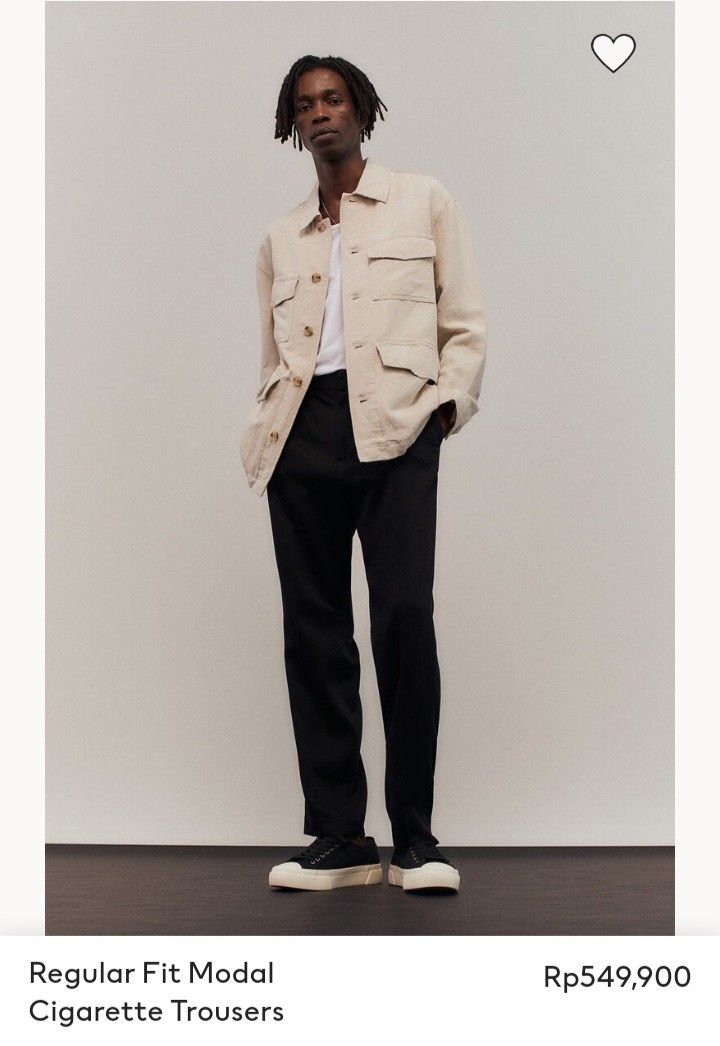 cigarette pants h&m Trousers (Women) eye fastening Women's Navy blue Cigarette trousers