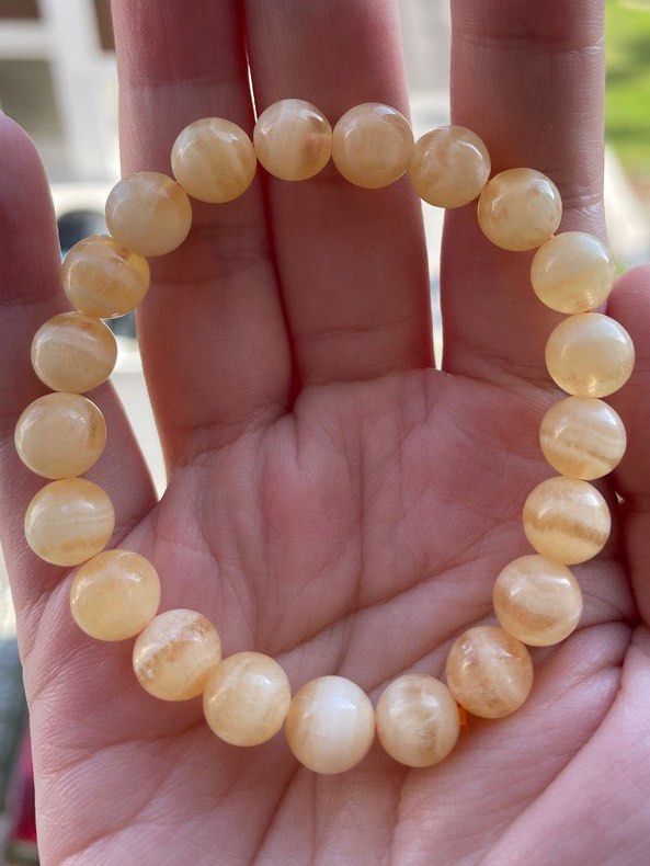 Honey top calcite bracelet