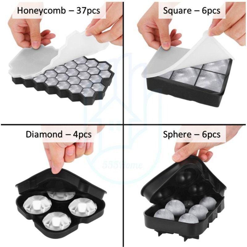 4pcs Square Ice Cube Tray