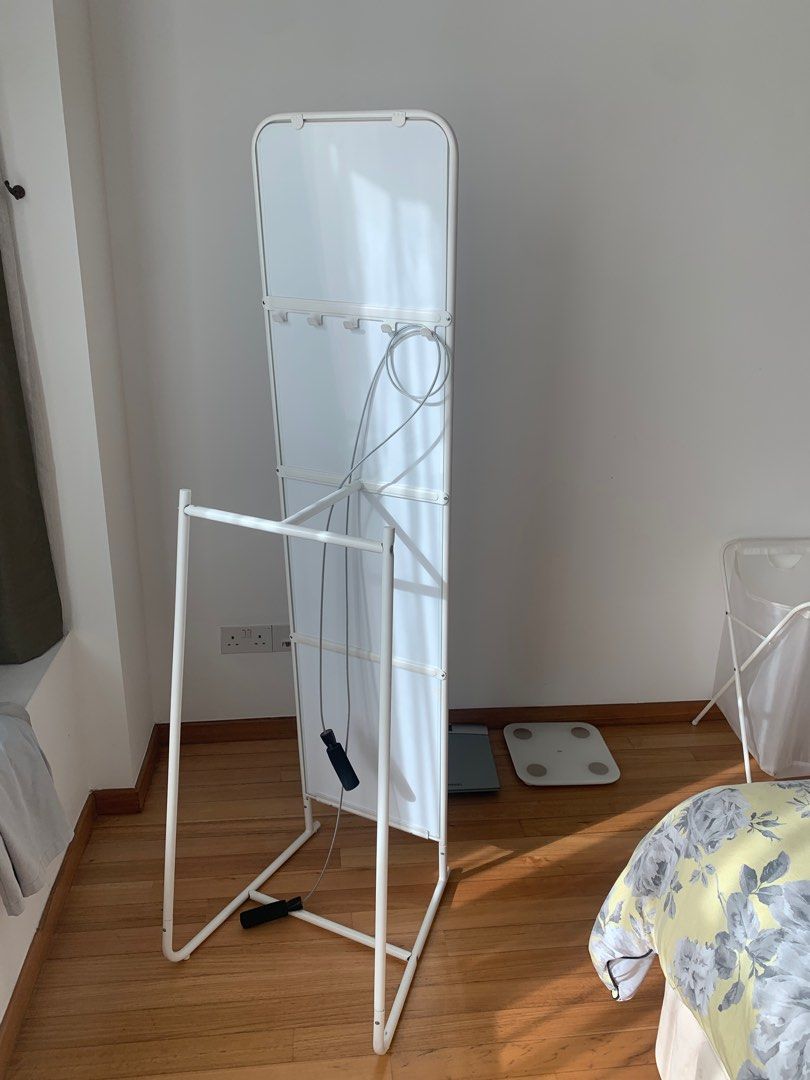IKEA standing mirror white, Furniture & Home Living, Home Decor