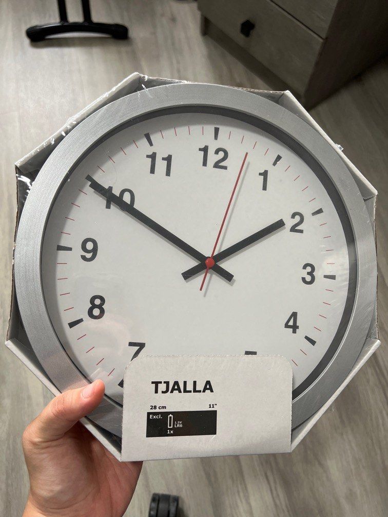 TJALLA Wall clock - low-voltage/pink 28 cm (11 )